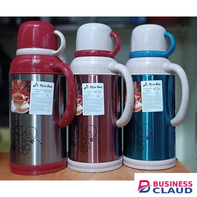 Vacuum Flask with Handle – 1.8ltr steel flask Perfect for tea, coffee, water, or cold beverages. Keep your beverages hot or cold for hours with the Elegant Vacuum Flask