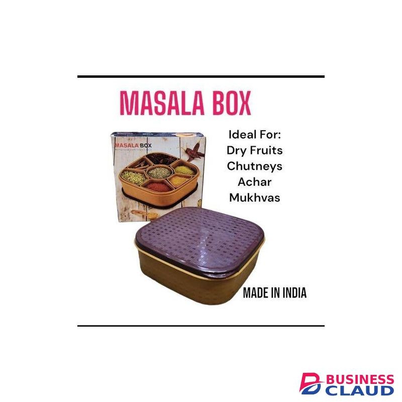 19cm Square Plastic Masala Storage Box