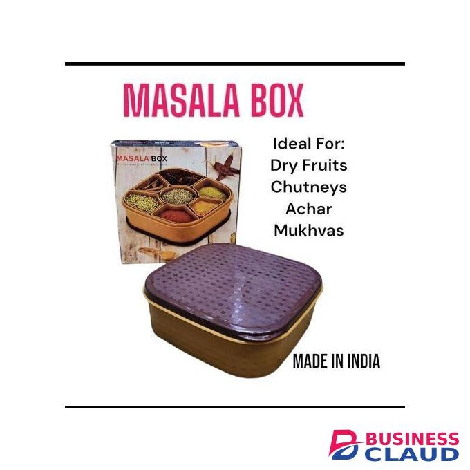 19cm Square Plastic Masala Storage Box