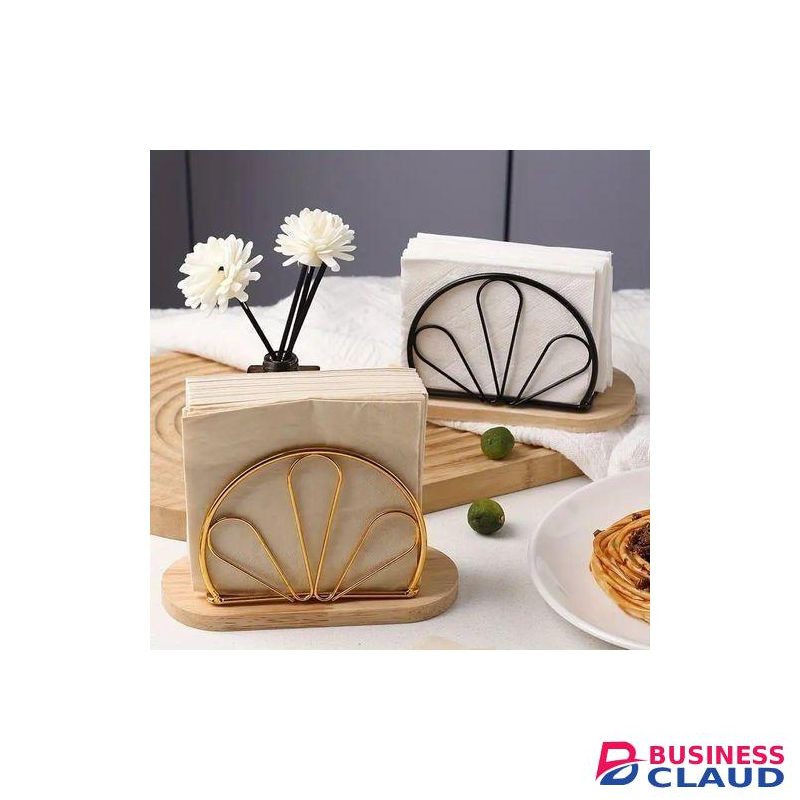 Serviette Holder With Bamboo Base