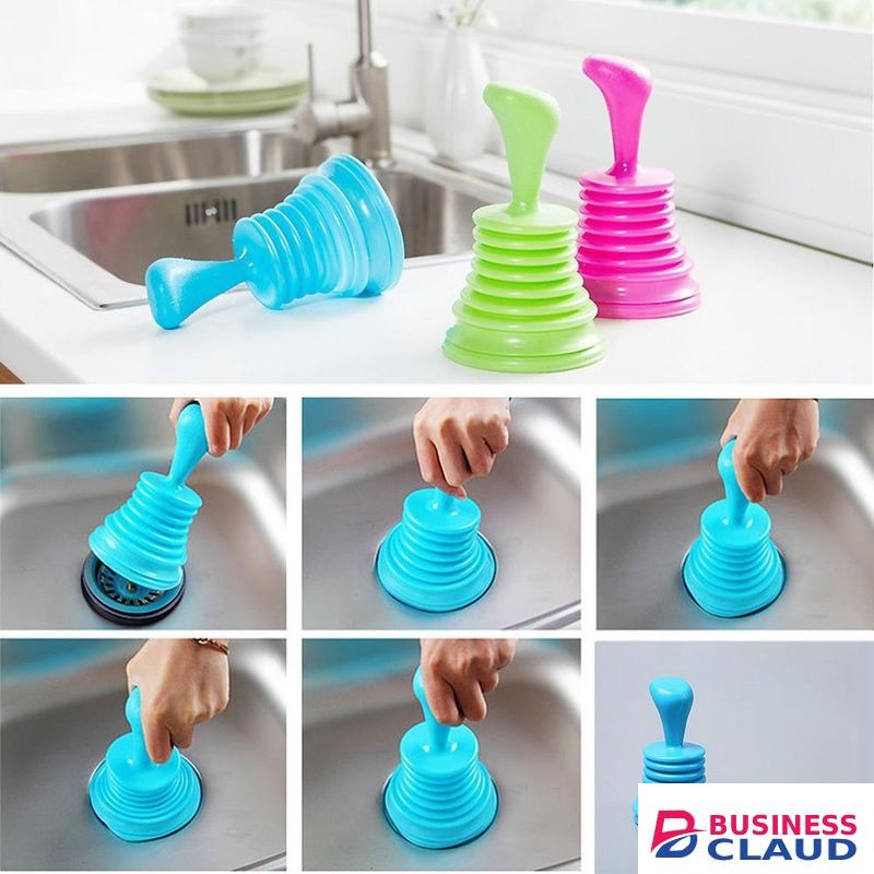 Kitchen Bathroom Pipe Sewer Sink Unblocker Plunger