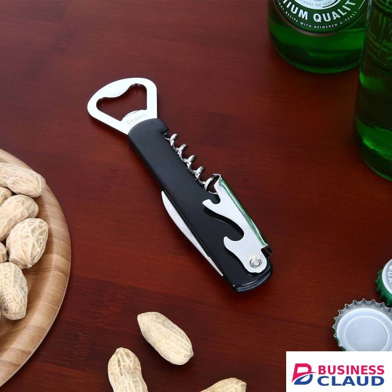 Stainless Steel Plastic Corkscrew Bottle Opener
