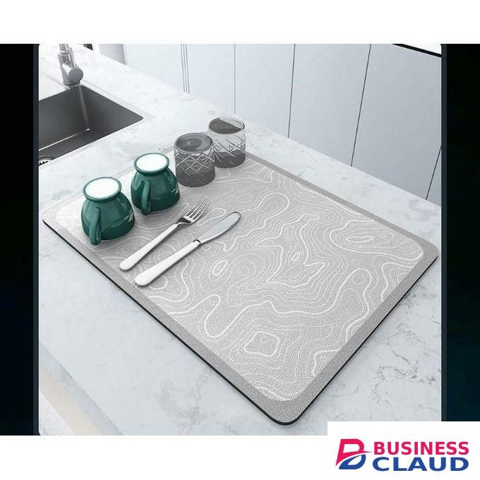 Absorbent Anti-slip Coffee Dish Kitchen Draining Mat Drying Quick Dry Drain Pad