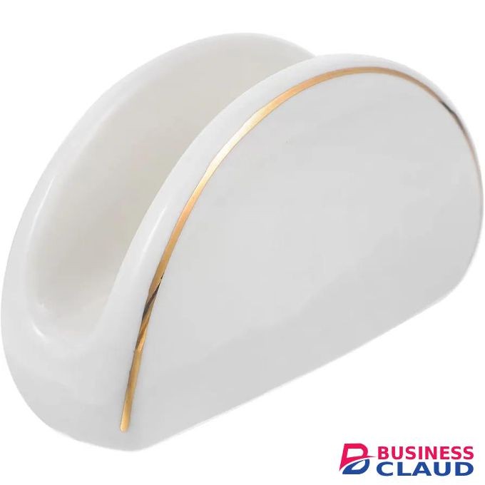 Ceramic gold ring serviette holder.