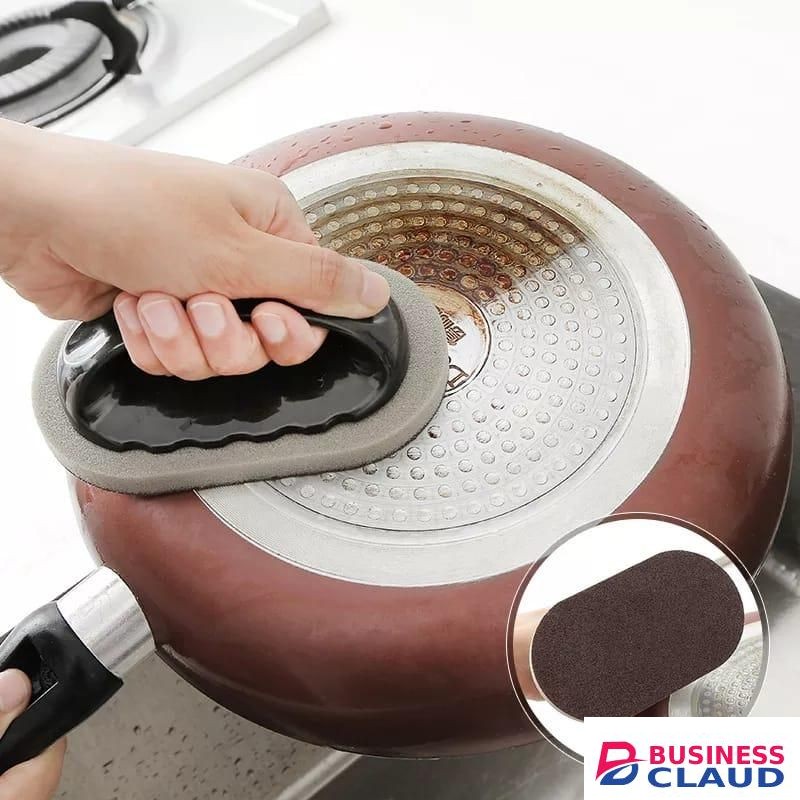 Handles Sponge Brush,Soft Magic Sponge Eraser Cleaning Rust Ceramic Tile Cleaning Brush Pot Cleaner Tool Kitchen Bathroom Sponges For Cleaning