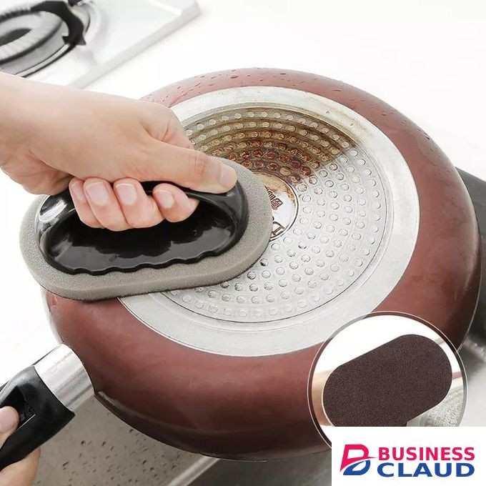 Handles Sponge Brush,Soft Magic Sponge Eraser Cleaning Rust Ceramic Tile Cleaning Brush Pot Cleaner Tool Kitchen Bathroom Sponges For Cleaning