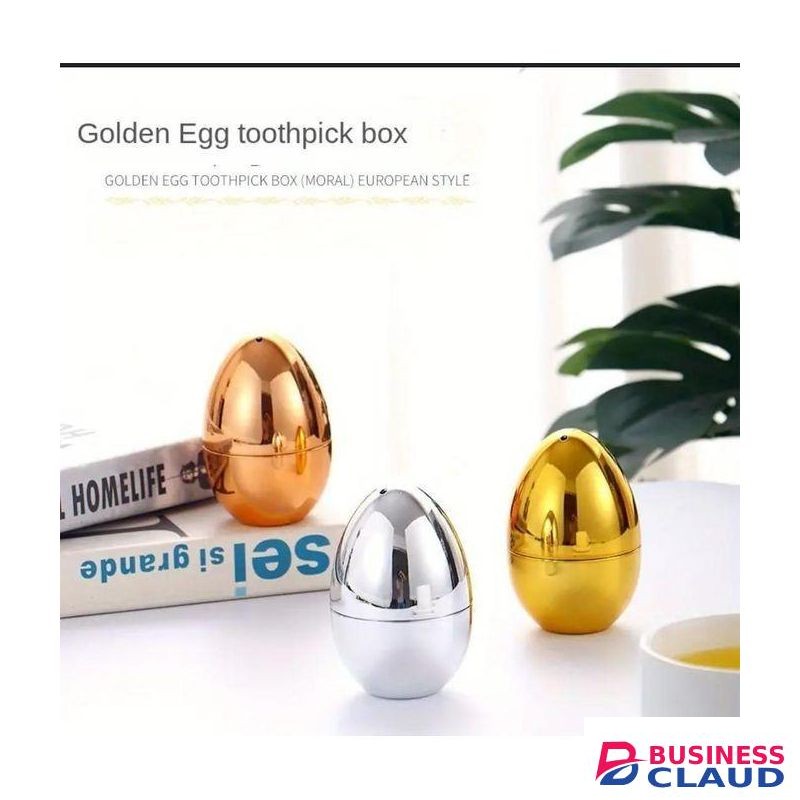 Egg shape toothpick holder, Available in 3 colours gold,rosegold &silver