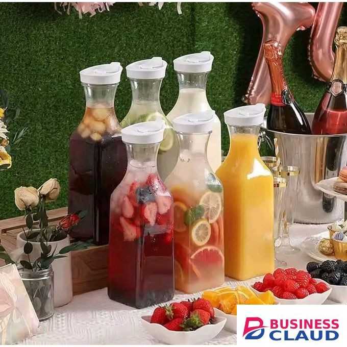 Leak-Proof Milk/Juice Water Bottle Fridge Storage Container