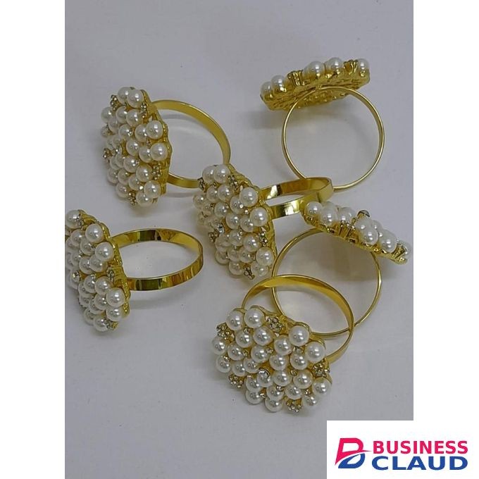 6pcs Gold Ring Napkin Holder