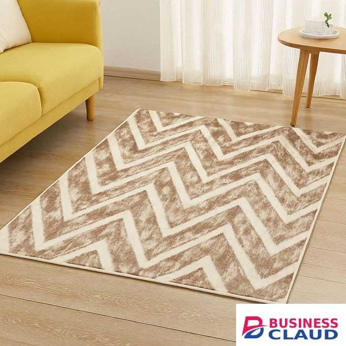 Mac Carpet Soft Chevron Pattern Carpet – Brown & Beige Modern Area Rug - Stylish Carpets Living Room, Bedroom & Home Décor Floor Mat & Door Mats