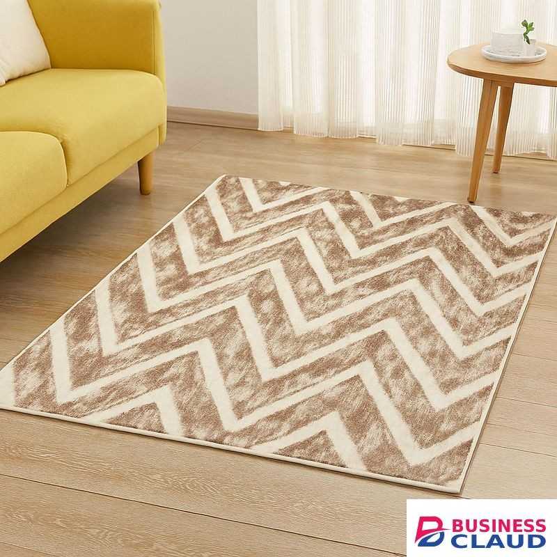 Mac Carpet Soft Chevron Pattern Carpet – Brown & Beige Modern Area Rug - Stylish Carpets Living Room, Bedroom & Home Décor Floor Mat & Door Mats