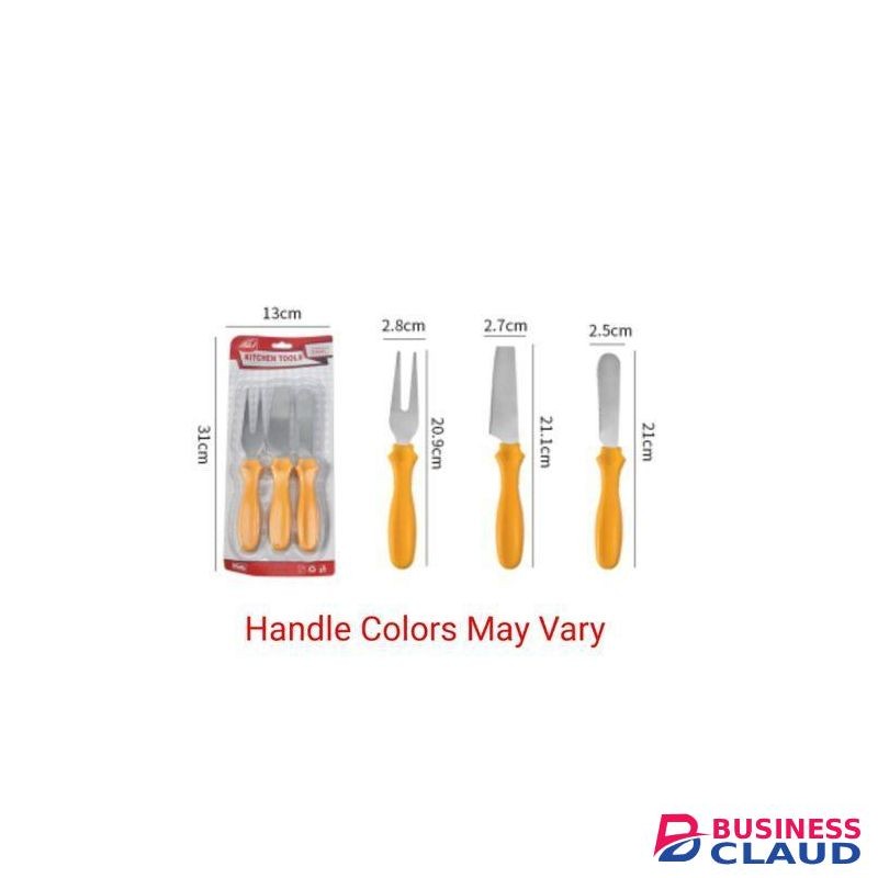 3Pcs Set Knive Fork For Cake Bread Meat Cutter Slicer Server