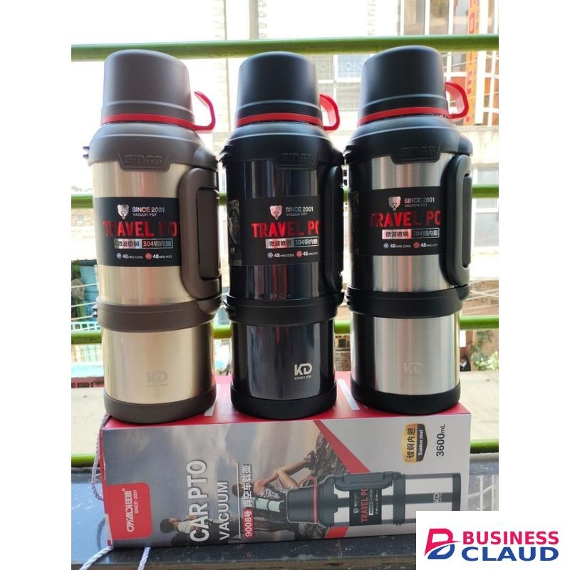 KD High Quality Steel Vacuum Flask - 4 Litres