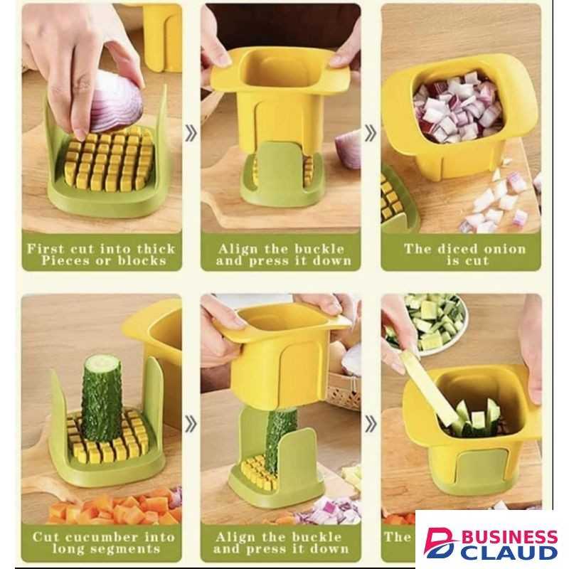Vegetable Slicer, Handheld Potato Slicer for Chips Vegetable French Fry Cutter Food Chopper