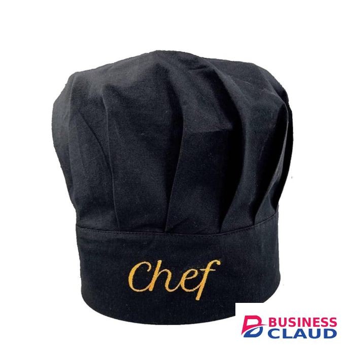 Chef Hat Embroidered With Chef Lettering, Chef Hat, Black Chef Hat, White Chef Hat, Male Chef Hat, Female Chef Hat
