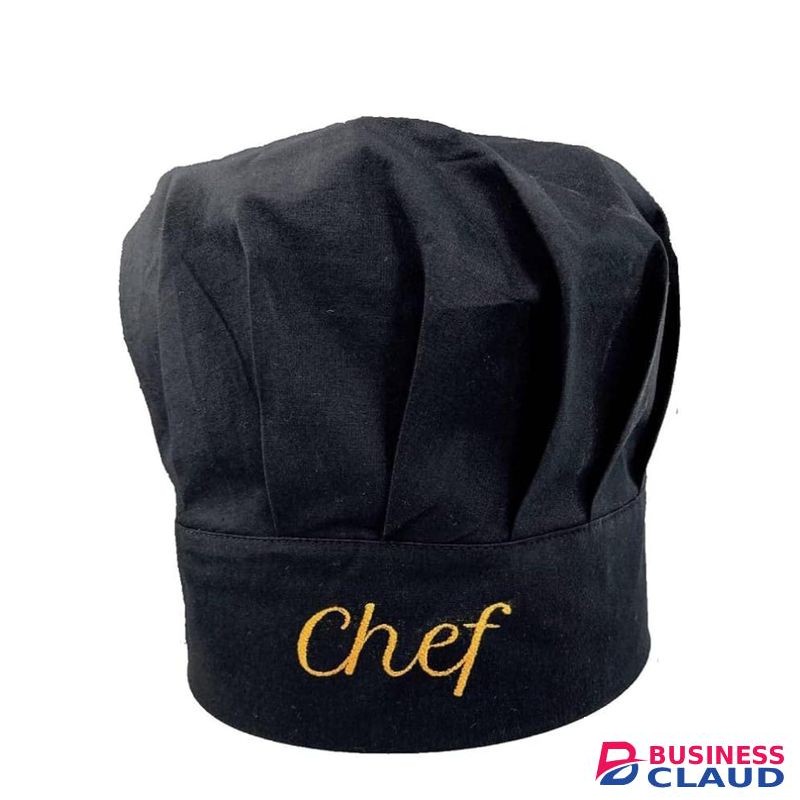 Chef Hat Embroidered With Chef Lettering, Chef Hat, Black Chef Hat, White Chef Hat, Male Chef Hat, Female Chef Hat