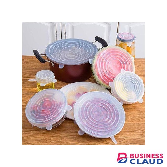 6pcs Reusable Stretchable Multipurpose Silicone Cover Lids