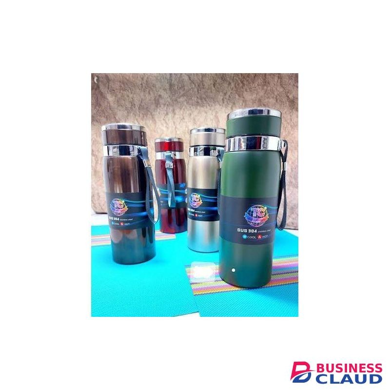TC 1L Insulated Thermal Bottle Coffee Vacuum Flasks Stainless Steel Thermos Bottle Super Resistant Ideal for Hot and Cold Drinks.