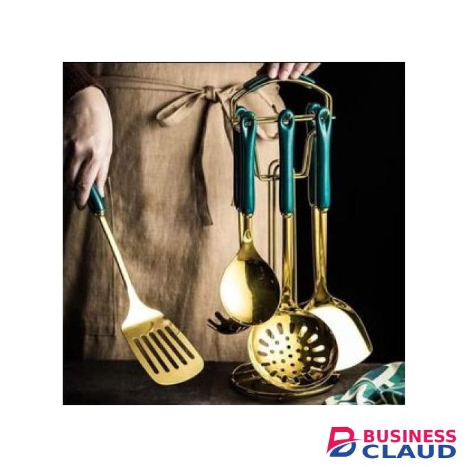 Romance Days Golden Serving Spoons Set=5pcs