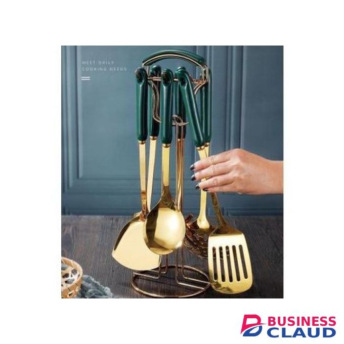 Romance Days Golden Serving Spoons Set=5pcs