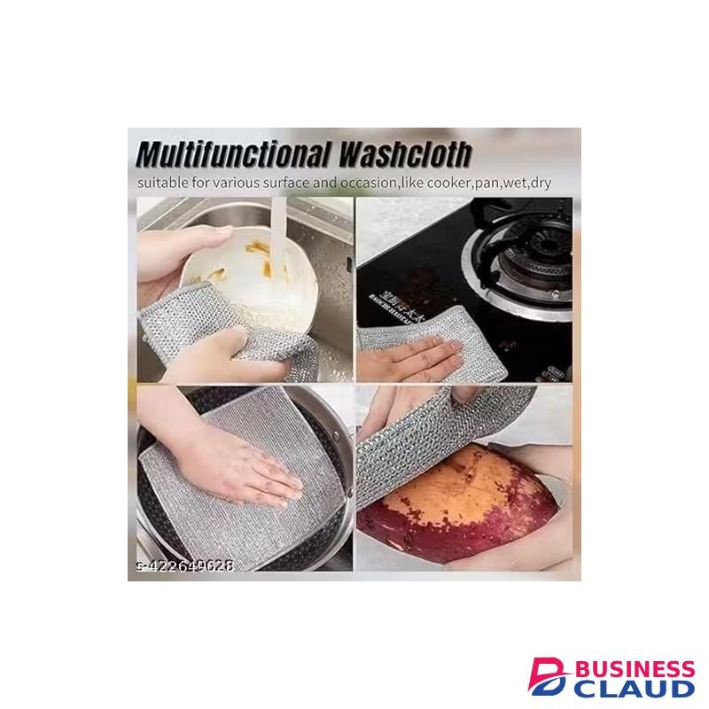 10Pcs Wire Dishwashing Rag Cloths Multipurpose Metal Wire Cleaning Cloths Dish Rags Cloths for Washing Dishes Non-Stick Cookware Soft Thickened Wire Dishwashing Rags