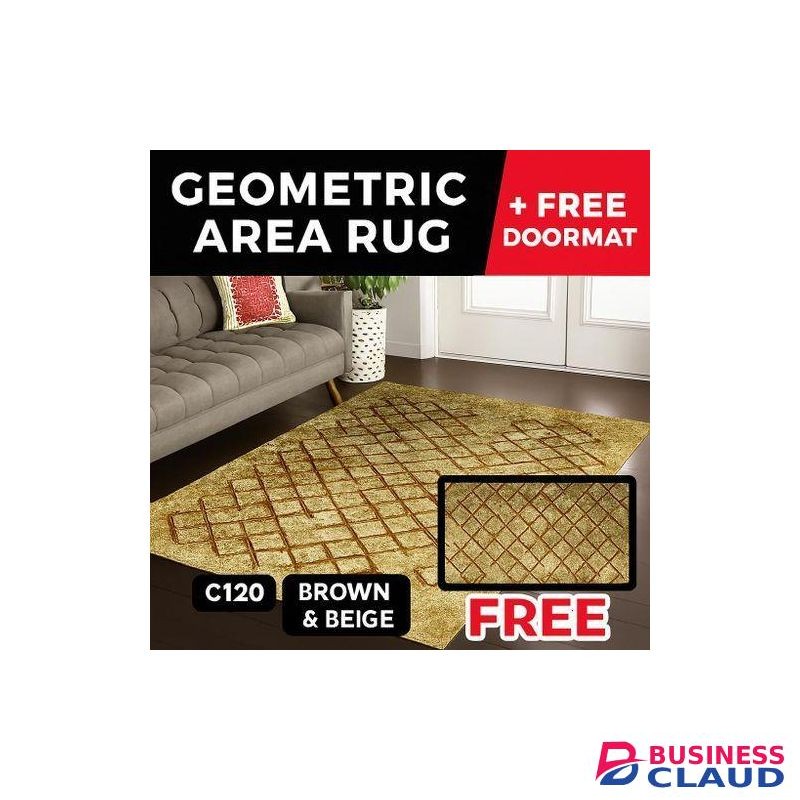 Mac Carpet Luxurious Turkish Carpets Area Rug – Elegant Carpet with FREE Door mat - Comfort & Durable Material for Stylish Living Rooms Floor Mats Home Decor
