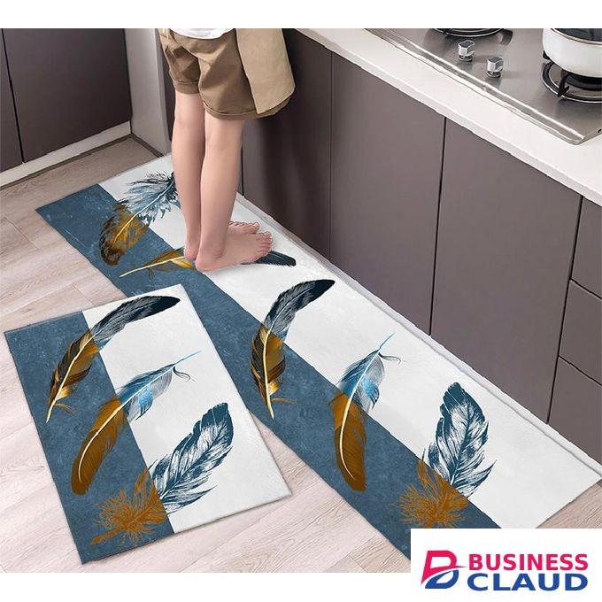 Amazing 2 Pcs Kitchen Non Slip,waterproof Mat.