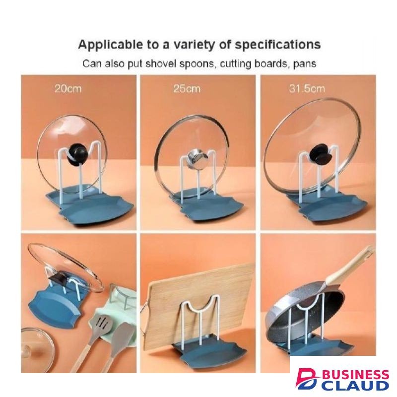 Neat & Drip-Free Spoon Rest With Pot Lid Holder While Cooking For Placing Spoons, Pot Lids, Spatulas, Utensils, Ladle, Tongs,