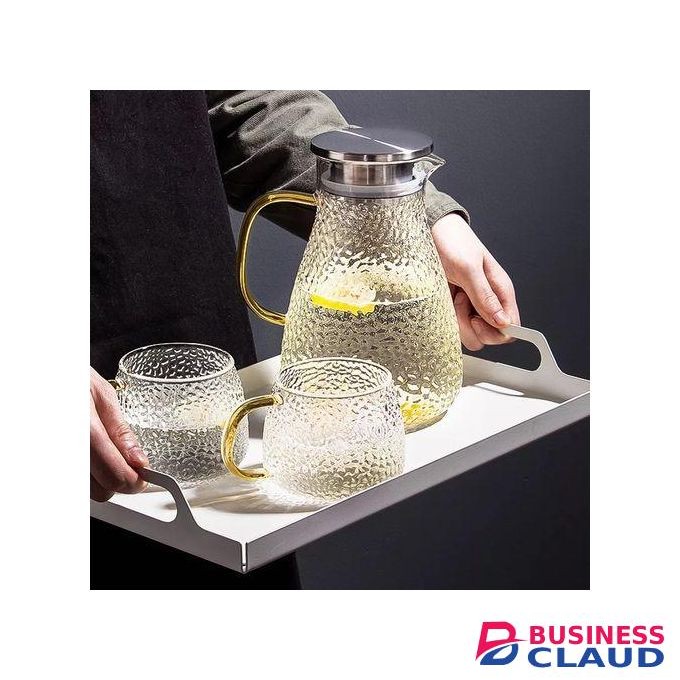 7pcs Diamond Transparent Water Set With Jug And 6 Glasses