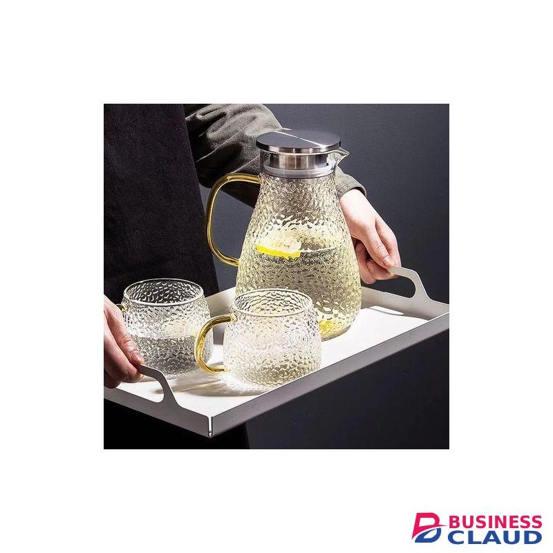 7pcs Diamond Transparent Water Set With Jug And 6 Glasses