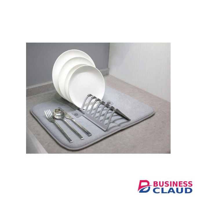 Foldable Kitchen Dish Drying Mat with Plate rack organizer For Kitchen Countertops