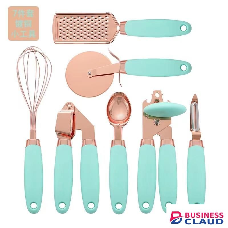 7PCS/Set Stainless Steel Garlic Press Pizza Cutter Kitchen Gadget Set