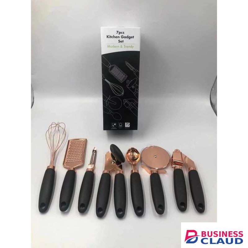 7PCS/Set Stainless Steel Garlic Press Pizza Cutter Kitchen Gadget Set