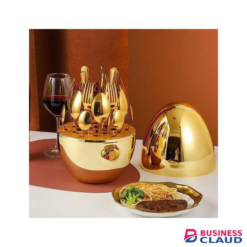 18pcs Marble Profile Egg Shell Cutlery Set