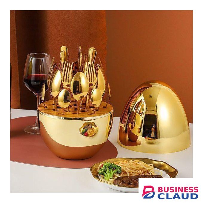 18pcs Marble Profile Egg Shell Cutlery Set