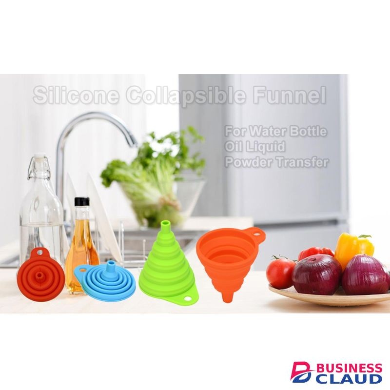 Multipurpose Kitchen Foldable Silicone Collapsible Funnel