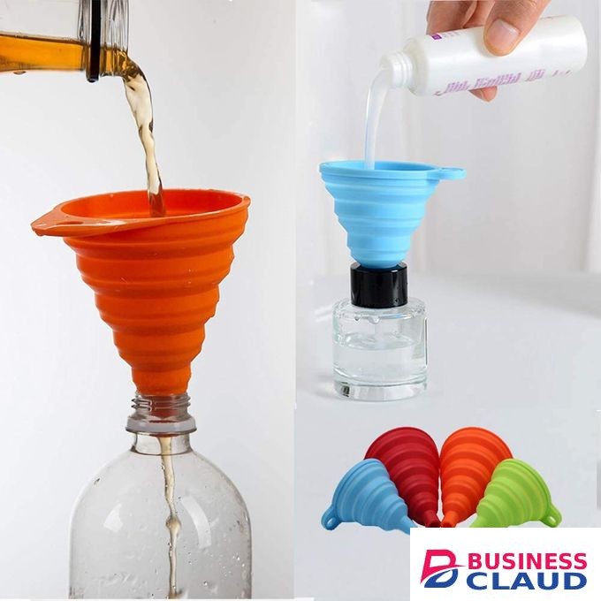 Multipurpose Kitchen Foldable Silicone Collapsible Funnel