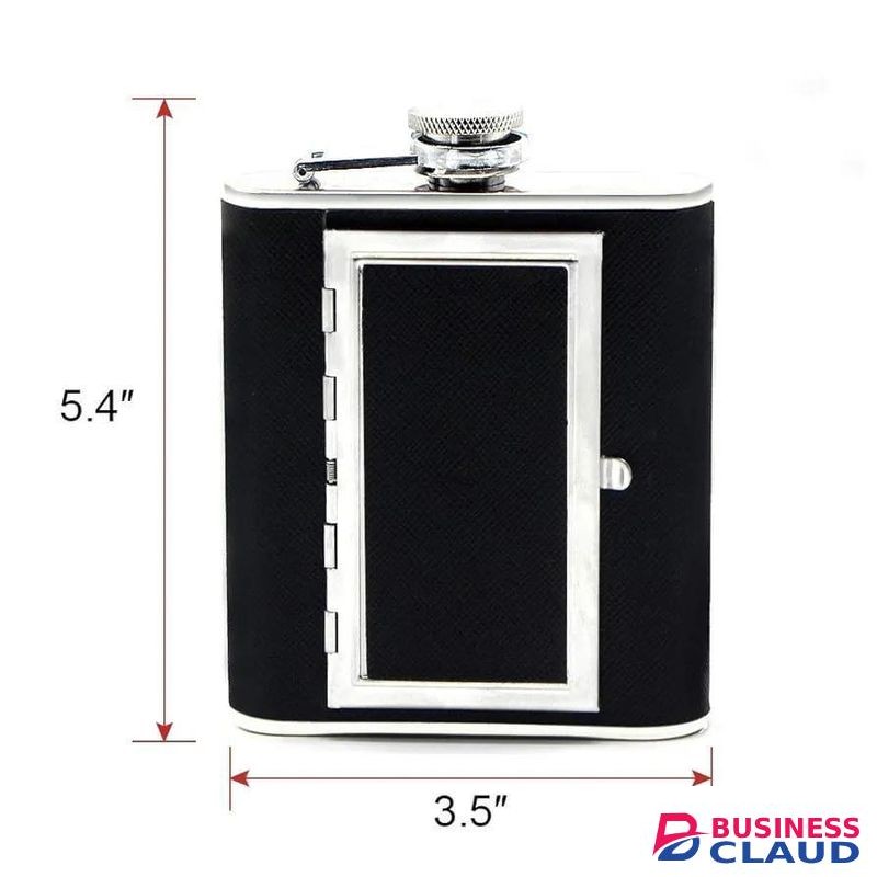 Hip flask with a hidden cigarette storage
