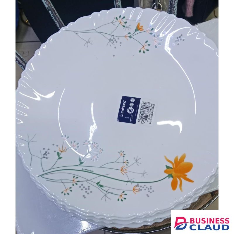 Luminarc 6pcs Round Opal Ware Dinner Plates