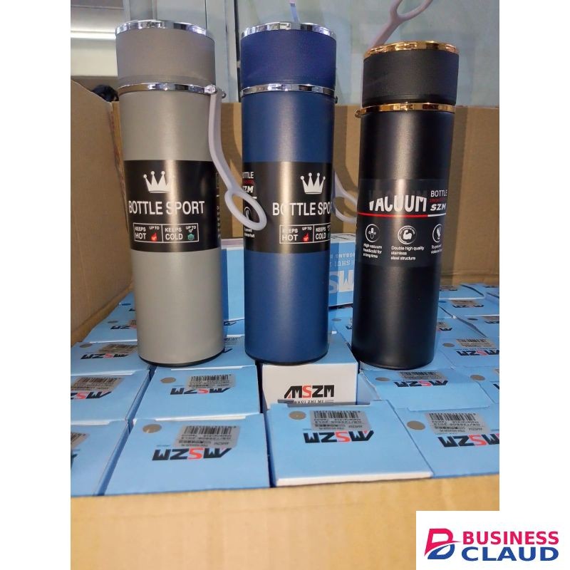 500ml Stainless Steel Thermal Flask Vacuum Insulated Water Bottle for Hot and Cold Beverages, Leak Proof Travel Bottle with Easy Carry Lid for Outdoor, Office, Gym, and Daily Use