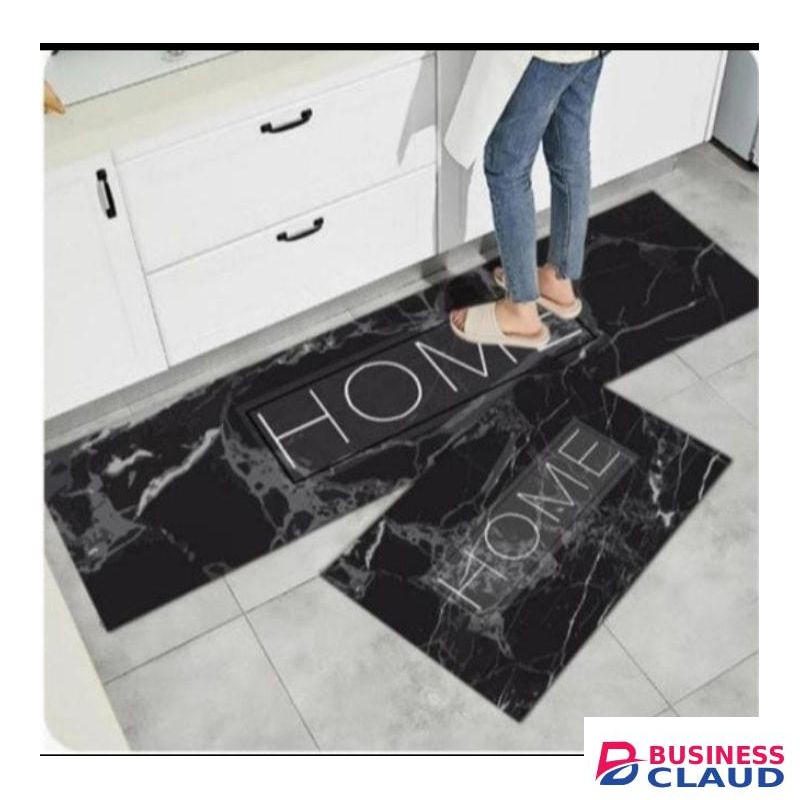 2Pc Non Slip Anti Fatigue Comfort Kitchen Rugs and Mats