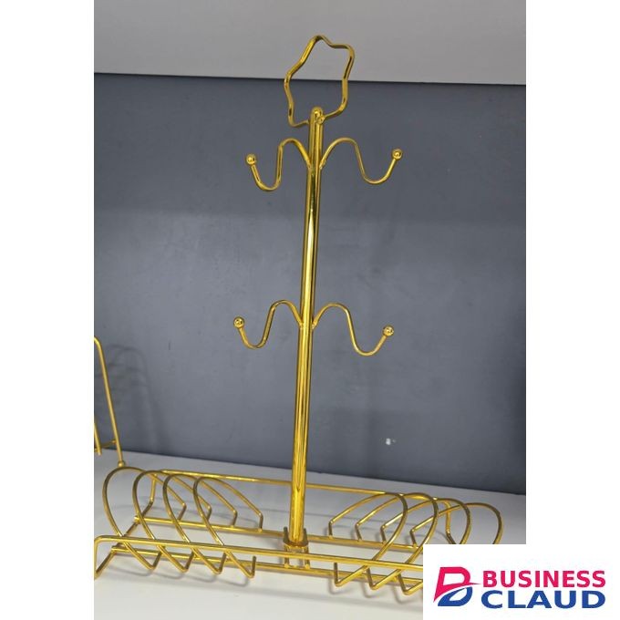 4 Cups And Saucers Stand Holder Storage Organizer Rack