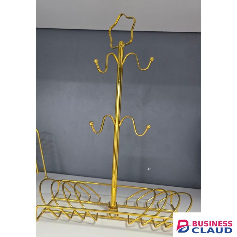 4 Cups And Saucers Stand Holder Storage Organizer Rack