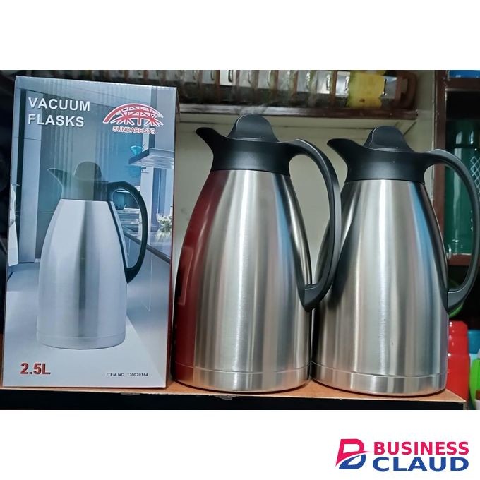 High Quality Unbreakable Vacuum Flask 2.5 Litres Stainless Steel Hot and Cold Water Bottle for Home, Office, Travel, and Outdoor Use
