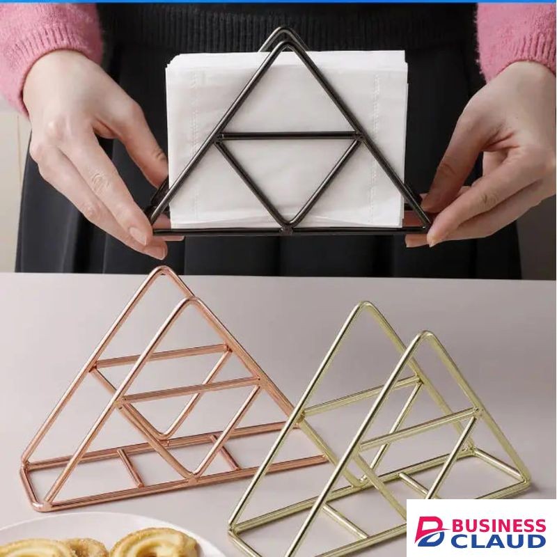Napkin Holder Metal Paper Stand Tissue Dispenser Luxury Retro Table Decoration Freestanding Home Decor, Elegant Stainless Steel Tissue Holder for Kitchen, Dining, Office, and Living Room, Durable and Stylish Freestanding Design