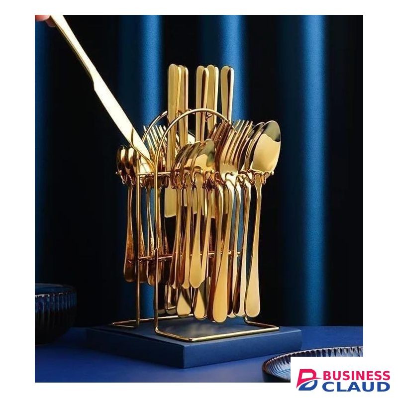 24pcs Gold Cultery