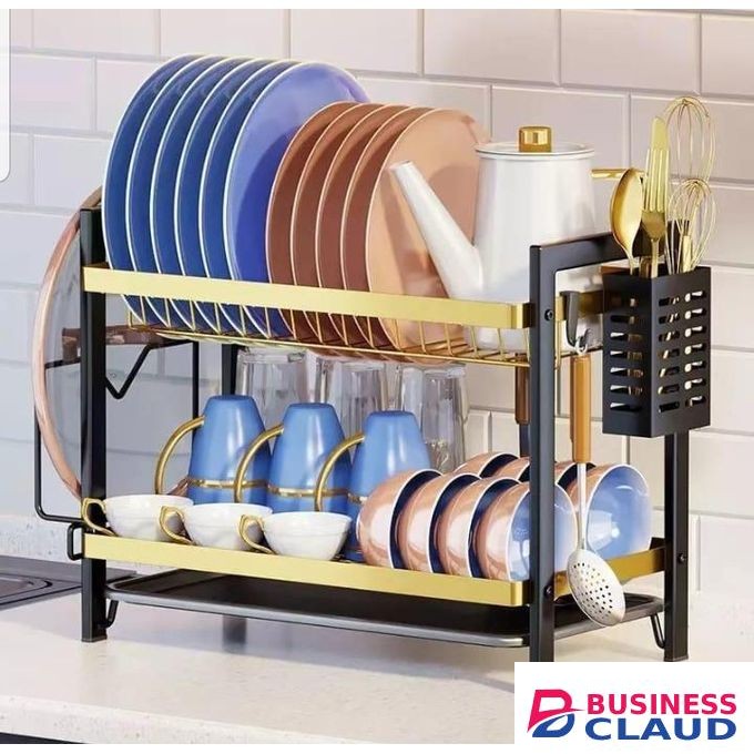 2 Layer Gold Dishrack
