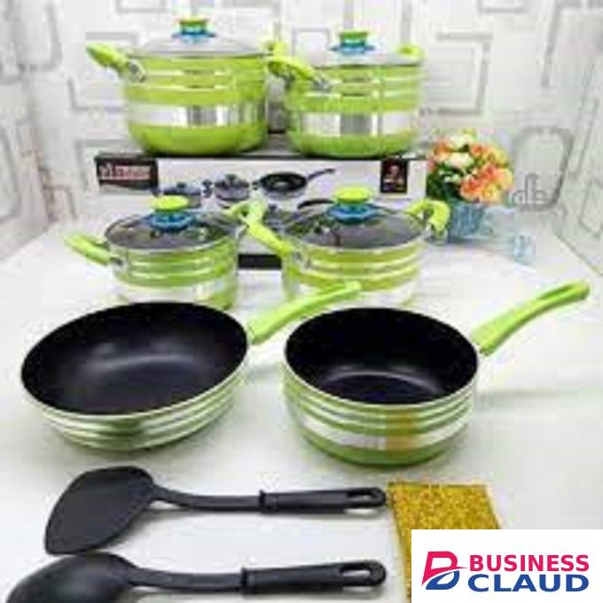 Sundabest 10Pcs Non Stick Cookware With Glass Lids