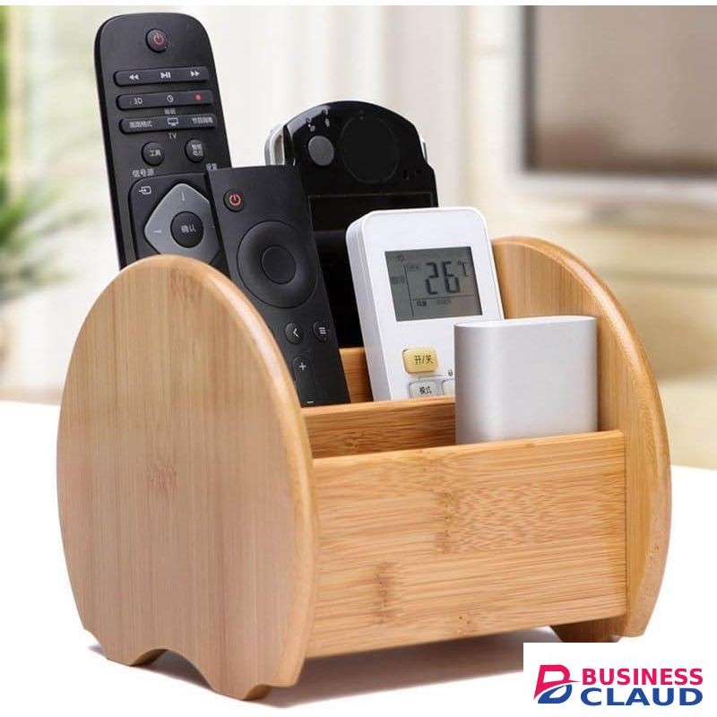 Coffee Table Remote Control Holder Collection Cosmetics Receipt Inclusion Organizer Storage Bamboo Wooden Box Racks,S Easy to Use Bamboo Color