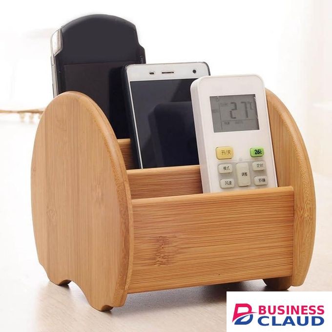 Coffee Table Remote Control Holder Collection Cosmetics Receipt Inclusion Organizer Storage Bamboo Wooden Box Racks,S Easy to Use Bamboo Color